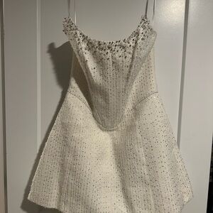 Meshki - Lorrie tweed corset mini dress